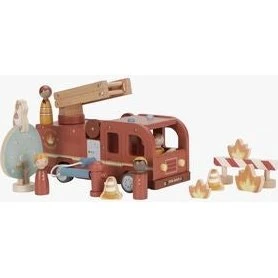 Little Dutch brandbil i træ med figurer og udtrækbar stige