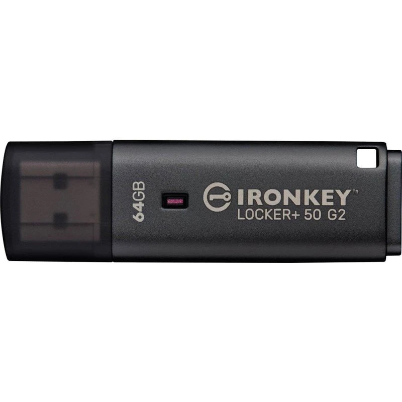 Kingston IronKey Locker+ 50 G2 64GB USB 3.2 Gen 1 - Sort