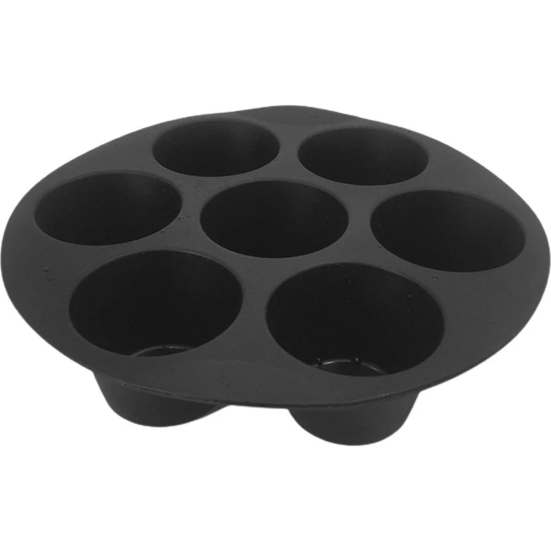 Muffinform til Air Fryer - Sort Silikone, 7 huller