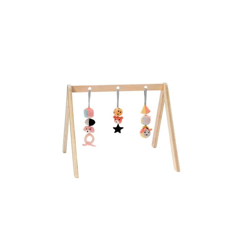 Baby Gym Wood aktivitetsstativ i træ, natur (60x55x47.5 cm)