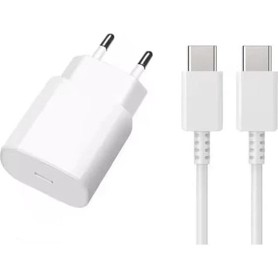 Samsung 25W USB-C Oplader + 2m Kabel - Hvid