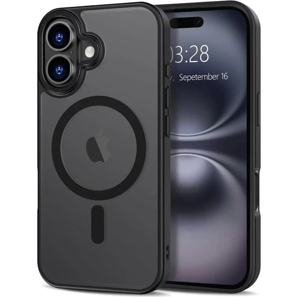 iPhone 16 Cover - MagSafe Matteret - Sort