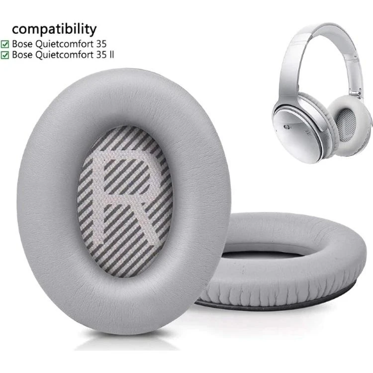Bose QC 35 & QC 35 II Erstatningspuder - Grå