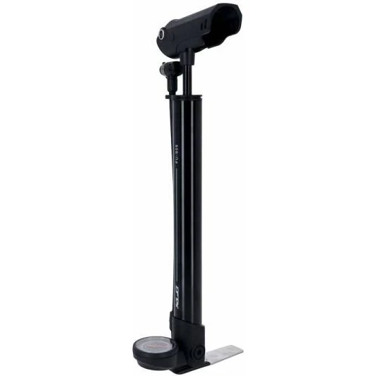 XLC Fodpumpe Mini PU-S09 Aluminium med Manometer - Sort
