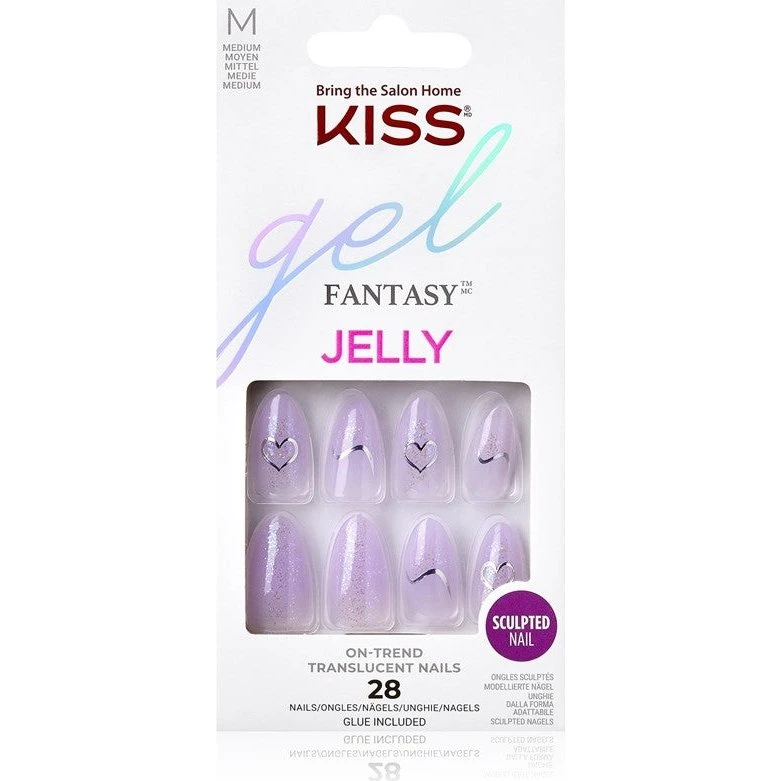 KISS Gel Fantasy Jelly Color Kunstige Negle, 28 stk.