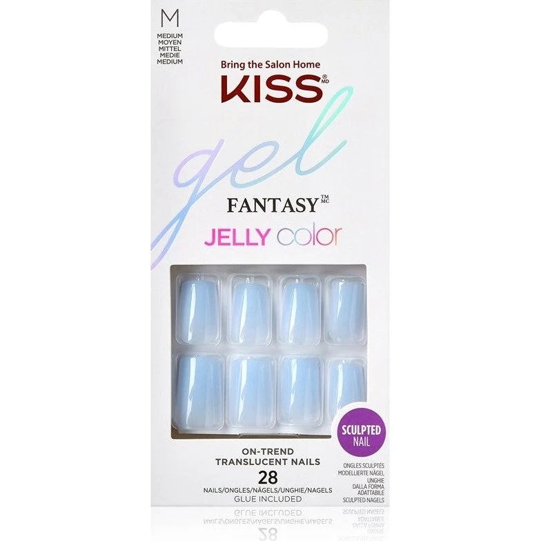 KISS Gel Fantasy Jelly Color Kunstige Negle Jelly Crushin 28 stk.