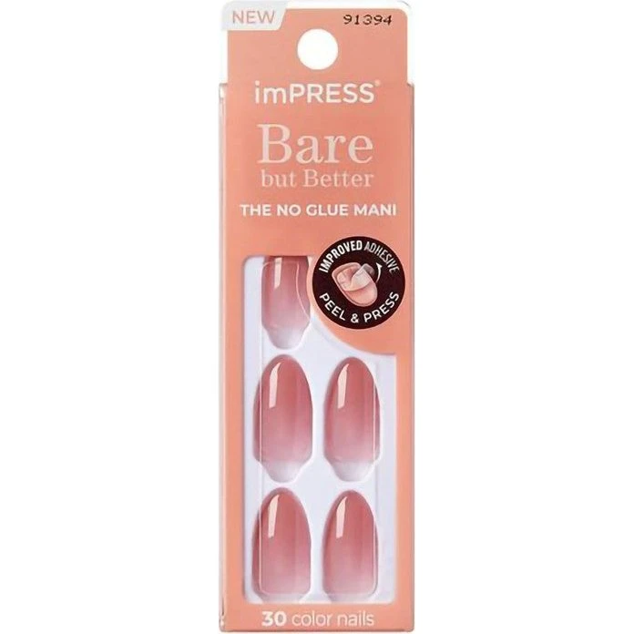 KISS imPRESS Bare but Better Kunstige Negle - Serenity, 30 stk.