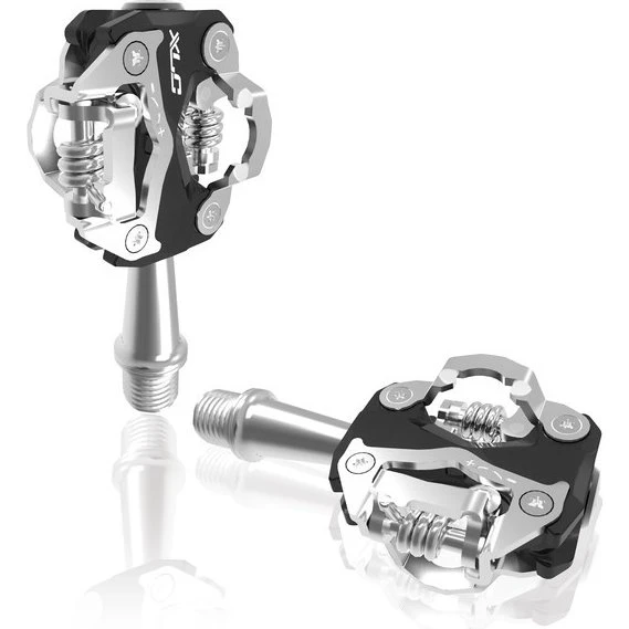XLC PD-S15 SPD MTB-pedaler dobbeltsidet, 260 g (sort/sølv)
