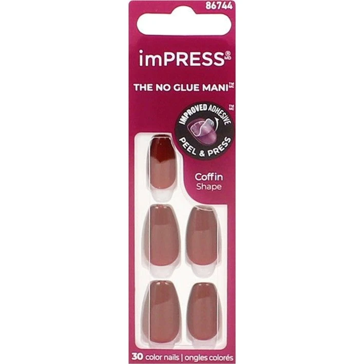 Kiss ImPRESS Color Winery i New York Nails - 30 stk.