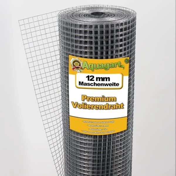 Aquagart Volieretråd 30 m x 1 m - Varmgalvaniseret Svejsegitter