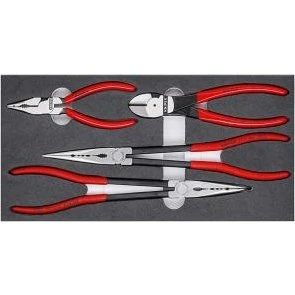 Knipex Tang-sæt KFZ 4 dele i skumplast-indlæg