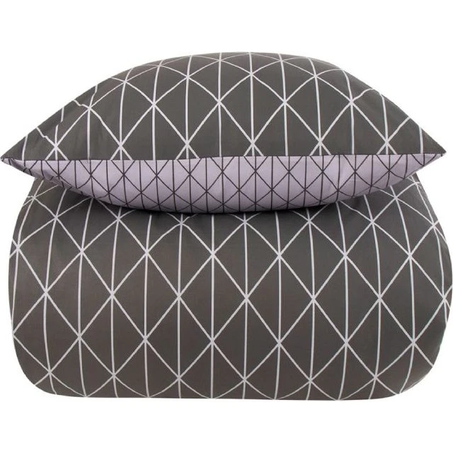 Borg Living Harlequin Grey sengetøj 200x200 cm (100% bomuld)