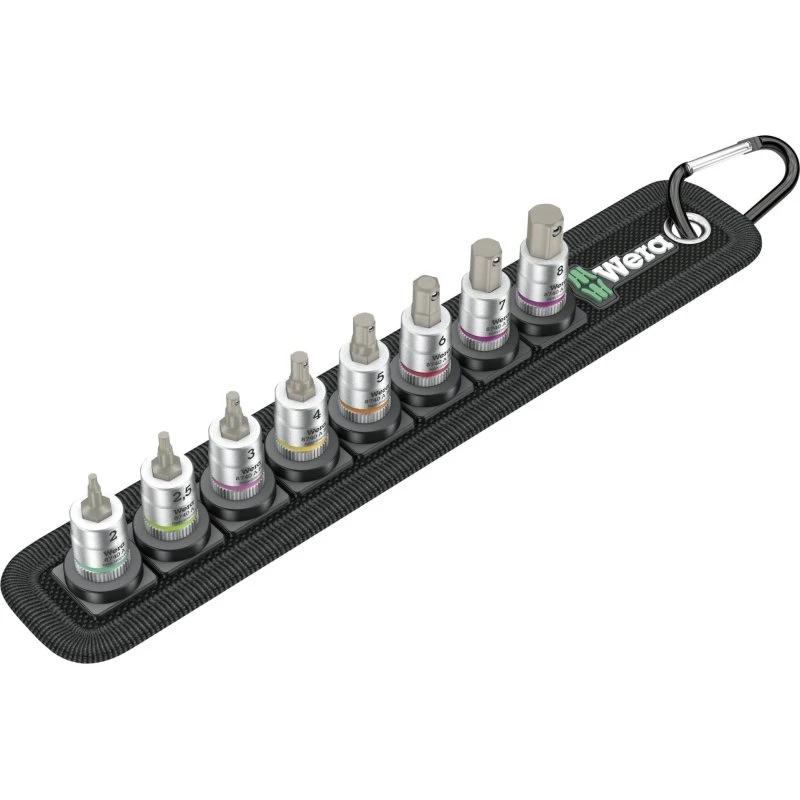 Wera Zyklop Belt A 1 Topnøgle/bitssæt 1/4" 2-8mm (8 dele)
