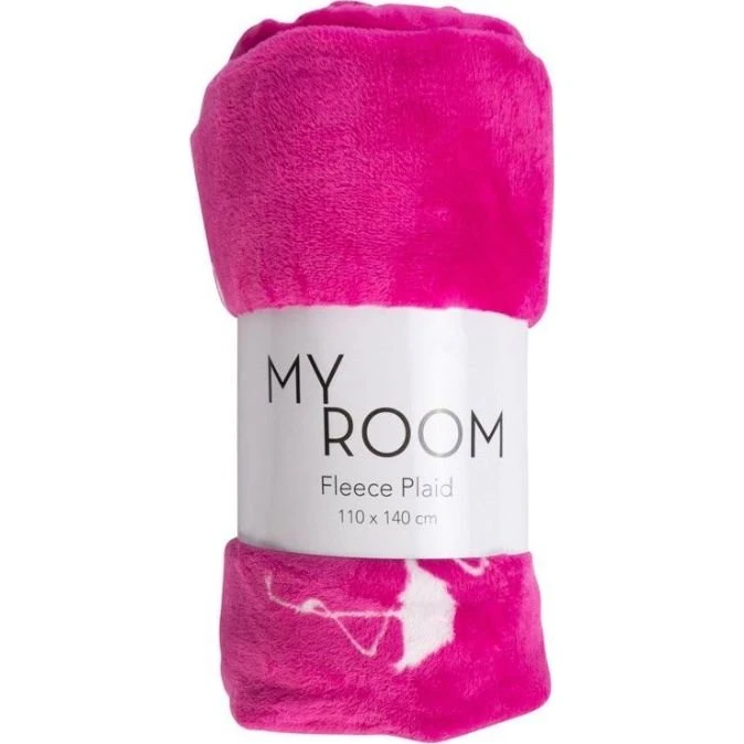 Borg Living Børnetæppe Pink Flamingo 110x140 cm