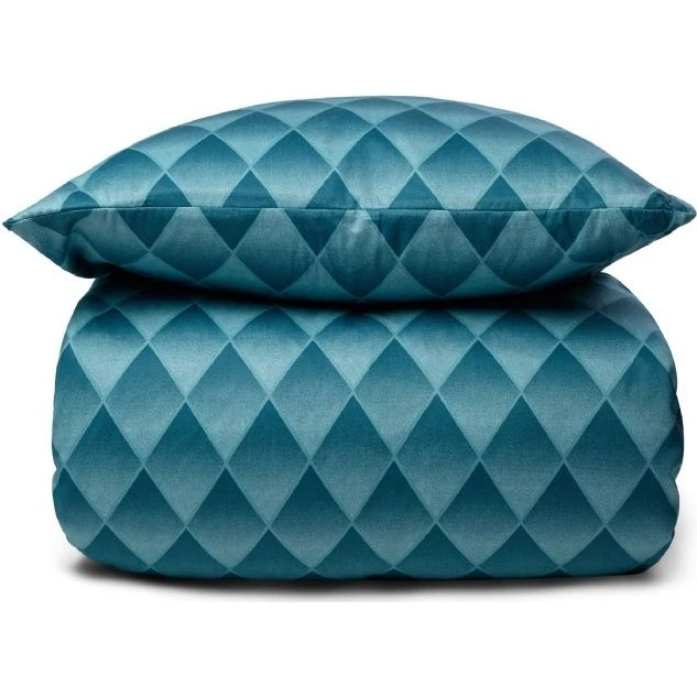 By Night bomuldssatin sengetøj 200x220 cm blå harlekin