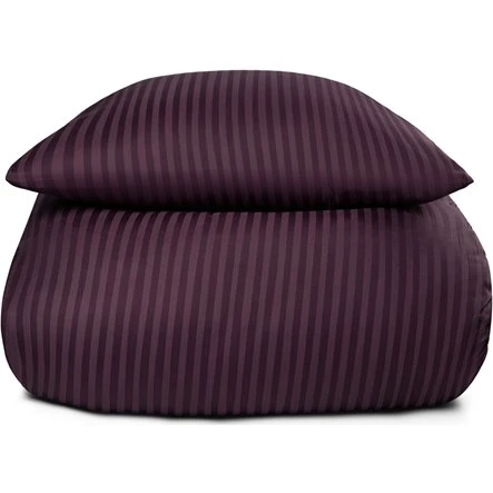 Borg Living dobbeltdyne sengetøj 200x200 cm – lilla stribet, 100% bomuldssatin