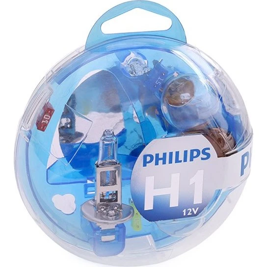 Philips H1 Reservepære Kit med forlygtepære og sikringer