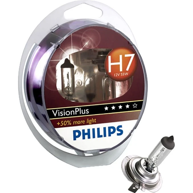 Philips Visionplus H7 55W 12V (+60%) - 2-pak