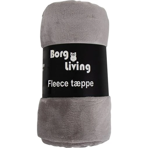 Borg Living fleece tæppe 150x200 cm, grå