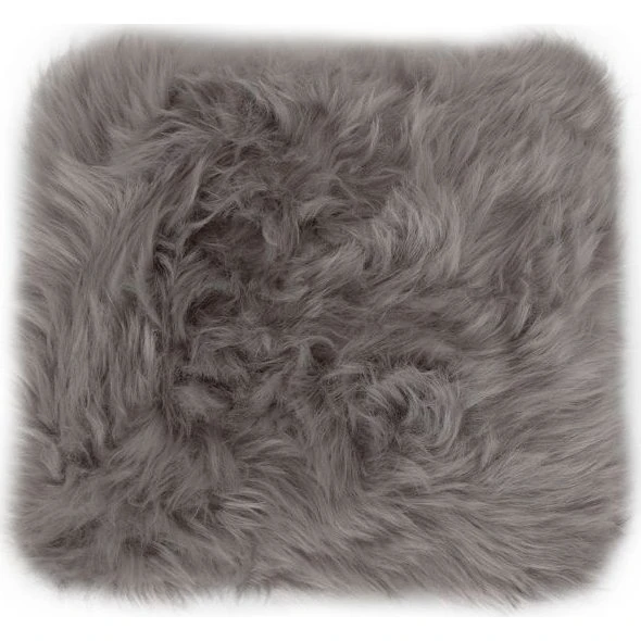 Borg Living Pyntepude 45x45 cm - Grå fake fur