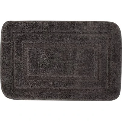 Universal Bademåtte 60x40 cm – Grå, blød med skridsikker bund