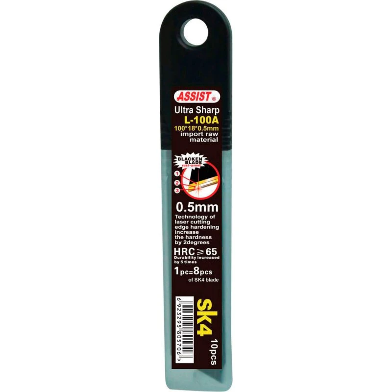 Tajima Assist Knivblad 18mm sortcoatede