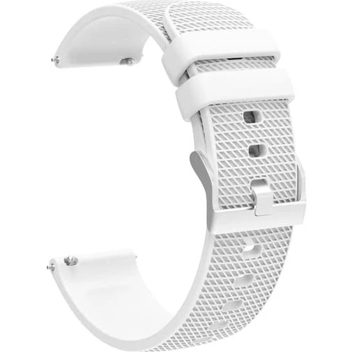 Silikonemønster urrem til Garmin Vivoactive 4, 18mm - Hvid