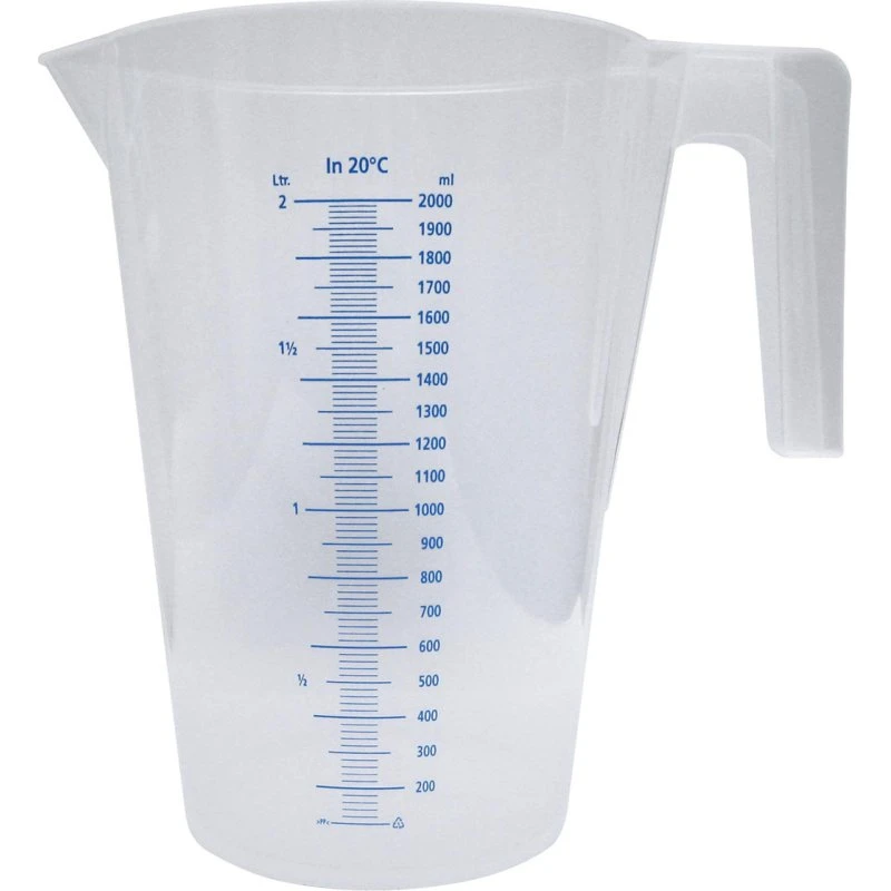 Kabi transparent målebæger 0,25 ltr med skala