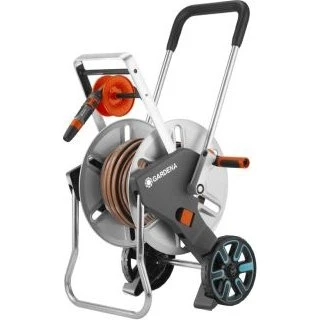 Gardena 18547-20 CleverRoll M Easy Metal slangevogn med 25 m Flexslange