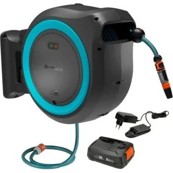 Gardena PowerRoll XXL vægslangeboks m. batteri & lader, 40 m