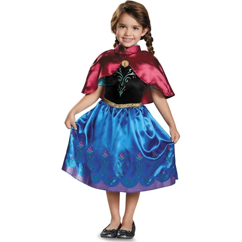 Jakks Anna Traveling Kostume - Disney Frost - Størrelse 116 cm