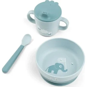 Done by Deer Foodie Første Spisesæt Elphee – Blå
