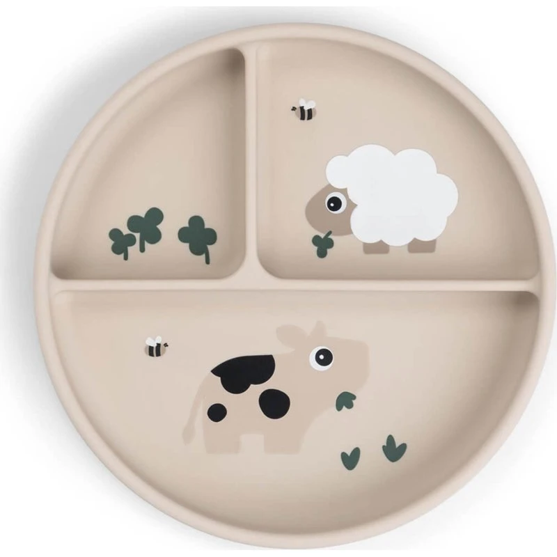 Done by Deer Stick&Stay inddelt tallerken Tiny Farm - Sand