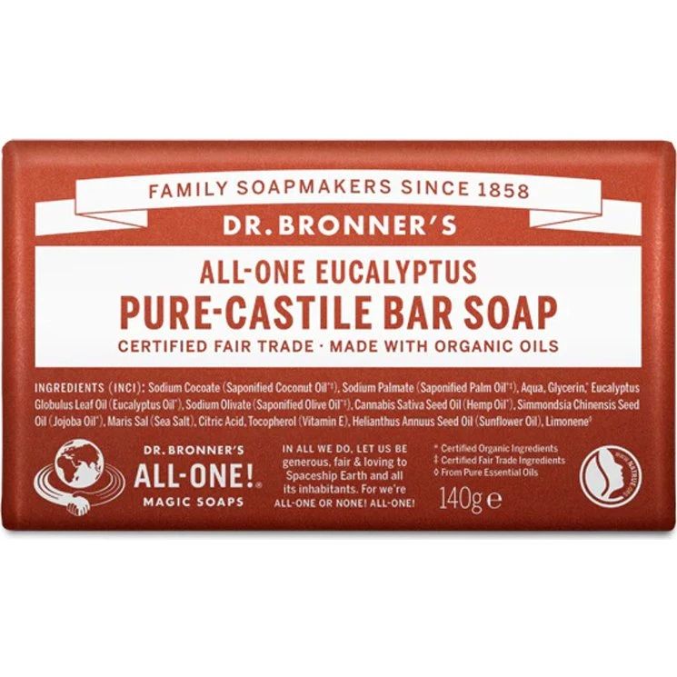 Dr. Bronner's Pure-Castile Bar Soap Eucalyptus 140 g