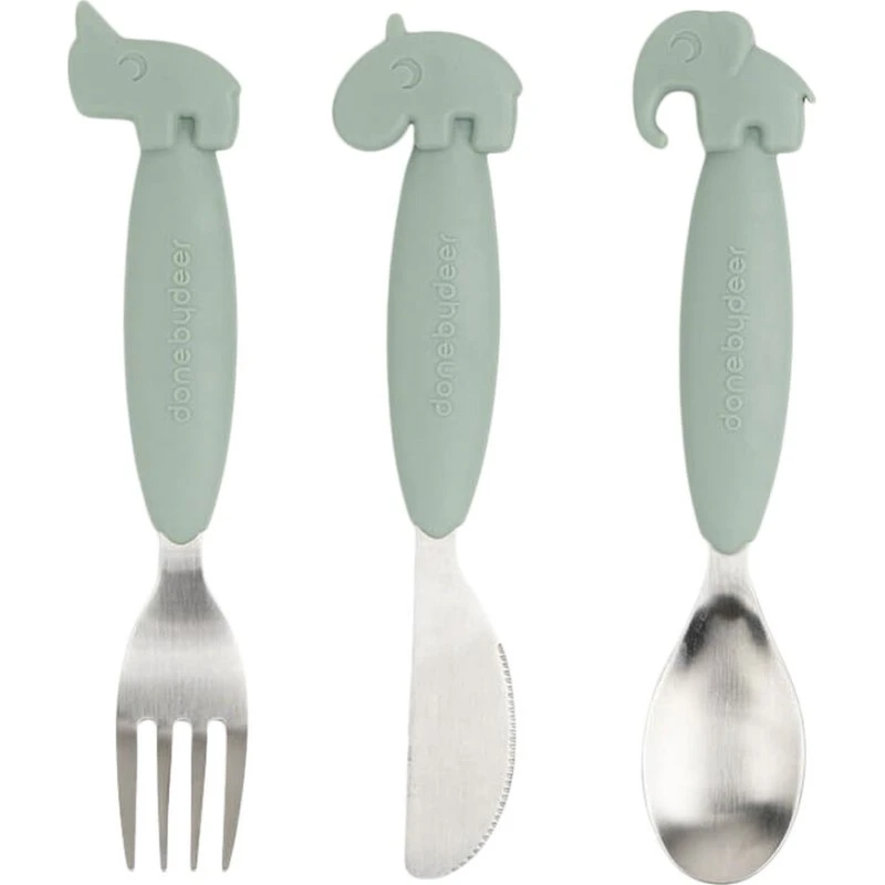 Done by Deer Easy-grip bestiksæt Deer Friends Grøn