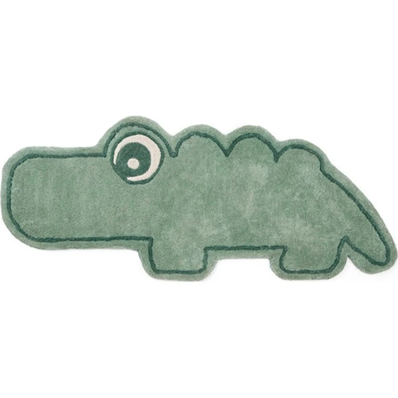 Done by Deer Croco gulvtæppe 46x110 cm, Grøn