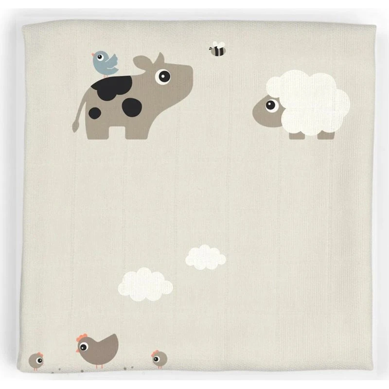 Done by Deer Babysvøb Tiny Farm – Sand, Økologisk bomuld