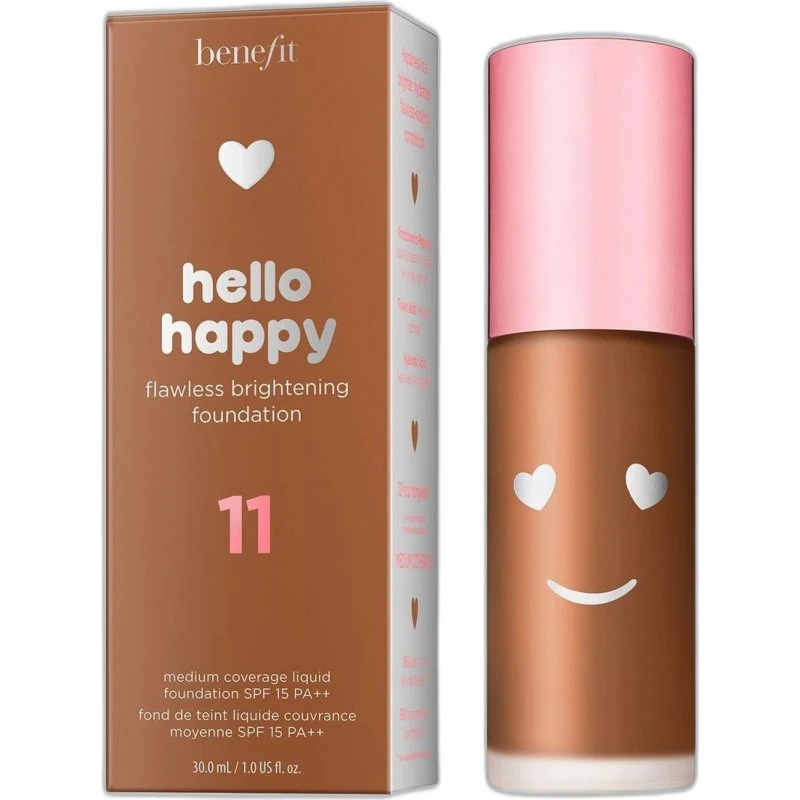 Benefit Hello Happy Illuminating Liquid Foundation 11 Neutral Dark