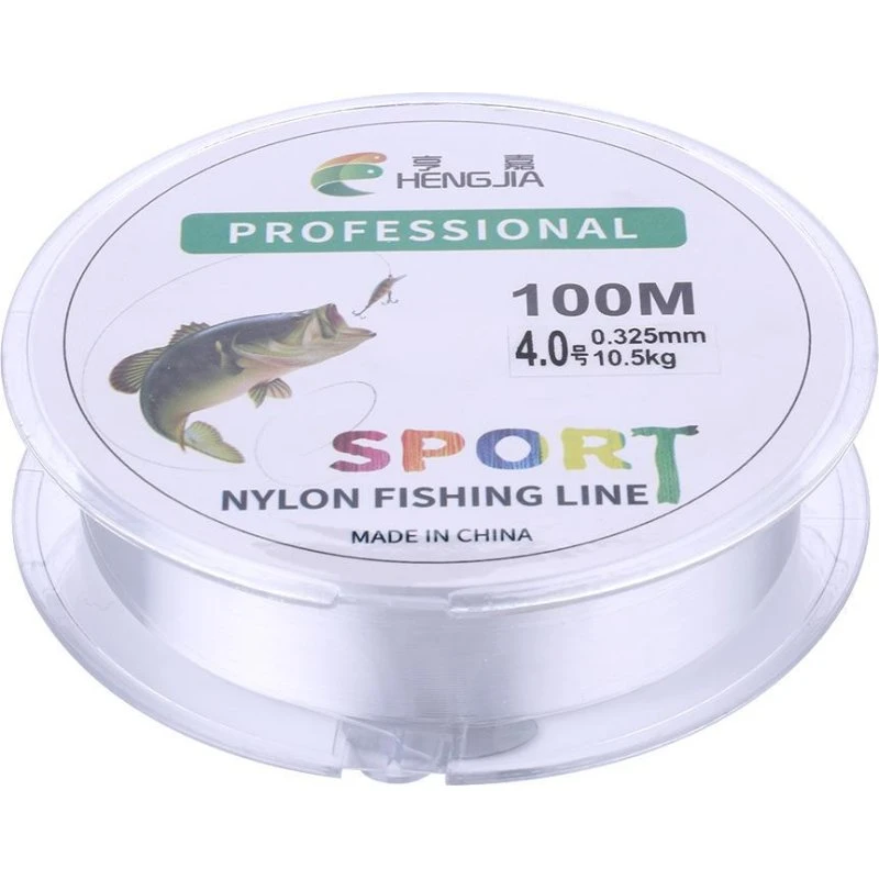 100 meter nylon fiskesnøre med rund profil