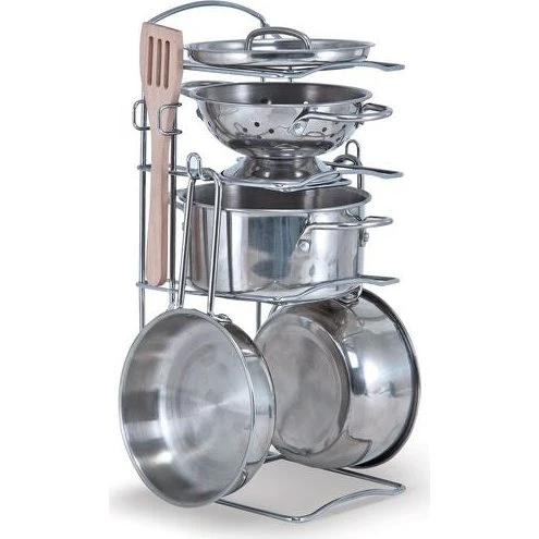 Melissa & Doug Grydesæt i rustfrit stål, 7 dele