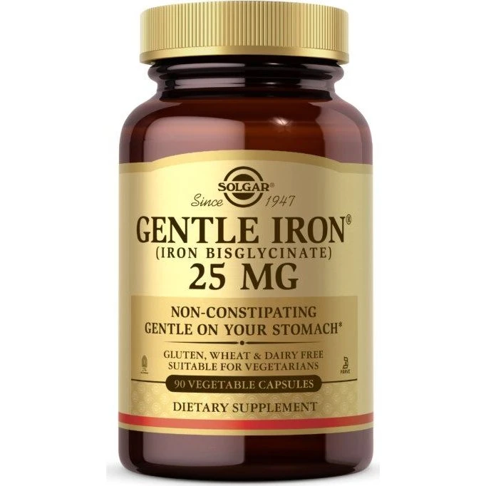 Solgar Gentle Iron 20 mg - 90 veganske kapsler