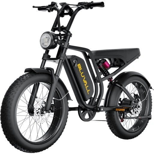 BLUVALL SU8 Elektrisk Fat Bike 20” – Sort