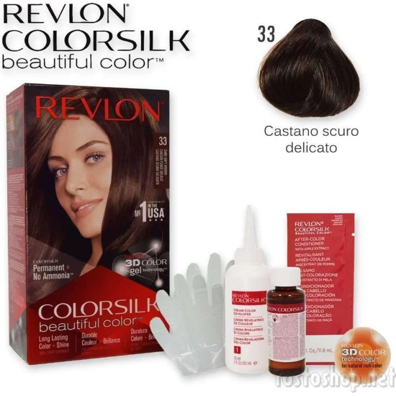 Revlon ColorSilk 33 Sart Mørkebrun Hårfarve