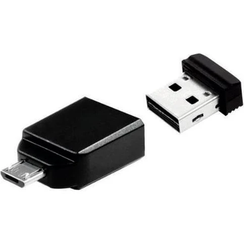 Verbatim Store'n'Go Nano USB 2.0 USB-stik 32GB med OTG-adapter