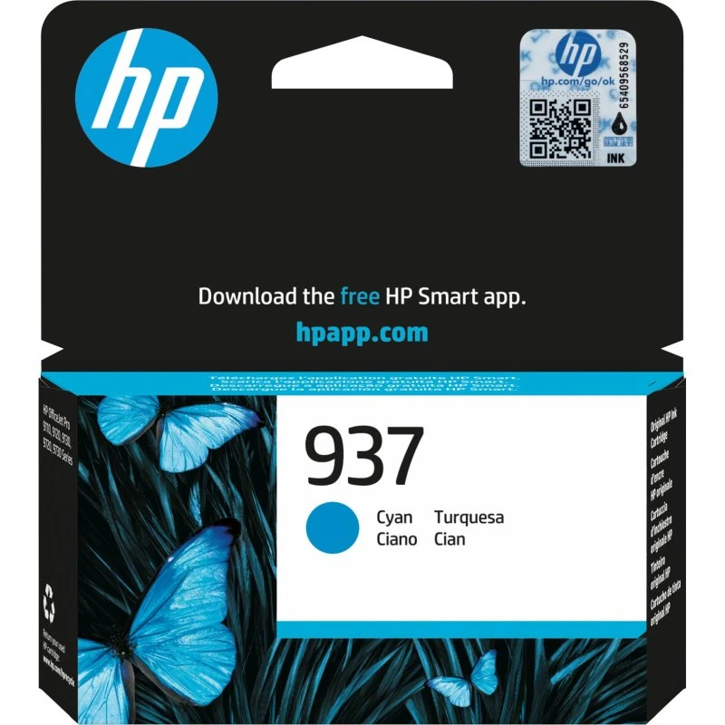 HP 937 Cyan Original Blækpatron - 10 ml