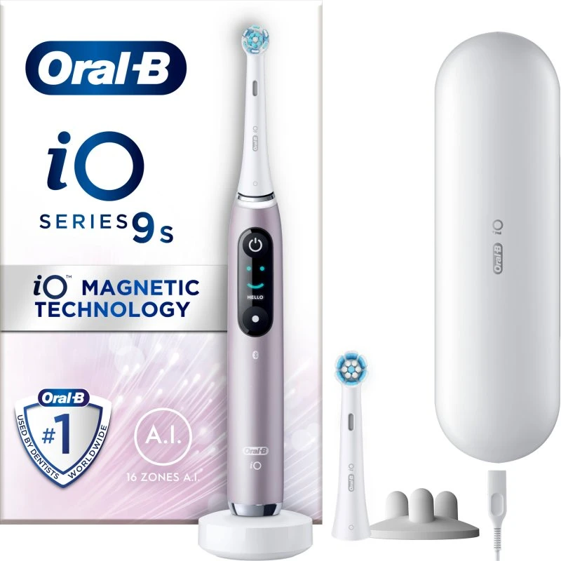 Oral‑B iO Series 9s elektrisk tandbørste 2-pak – Pink Quartz