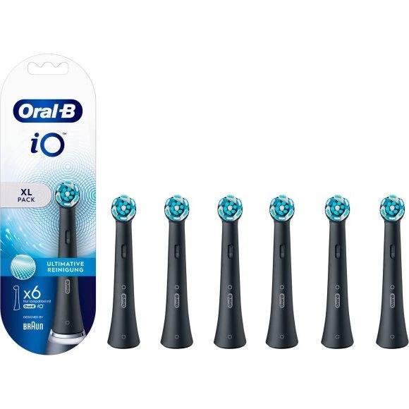 Oral-B iO Ultimate Clean tandbørstehoveder 6 stk – sort