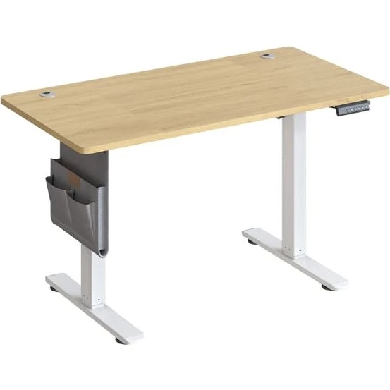 Højdejusterbart Elektrisk Skrivebord 120x60 cm - Gylden Eg