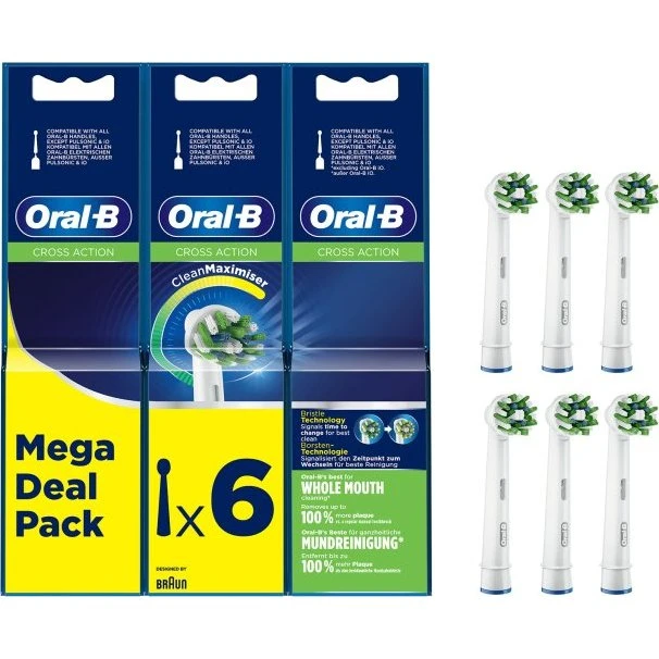 Oral-B Cross Action EB50 – 6 stk. børstehoveder