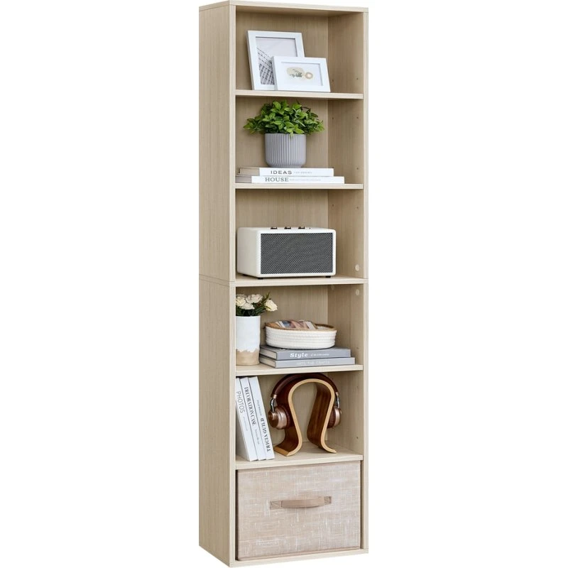 Bogreol 40x24x178,5 cm, Beige - Skandinavisk design